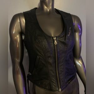 Women’s leather Harley-Davidson vest